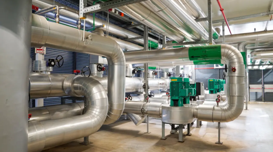 Geothermal heat pump facility of Bosch in Braga